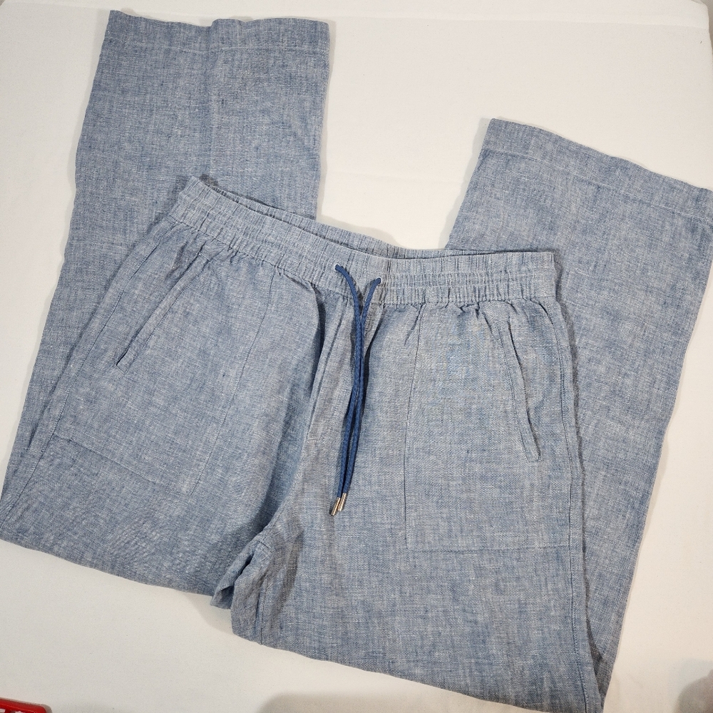Athleta Blue Wide Leg Pants - Picture 2 of 8